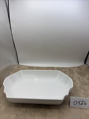 Gatherings by Over and Back - White Caserole Serving Platter/Dishes 12.5”X 8.5”
